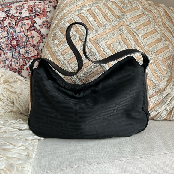 COPY - Nina Ricci Made in Italy 90s 2000s Leather and Nylon Shoulder Bag - Picture 1 of 8